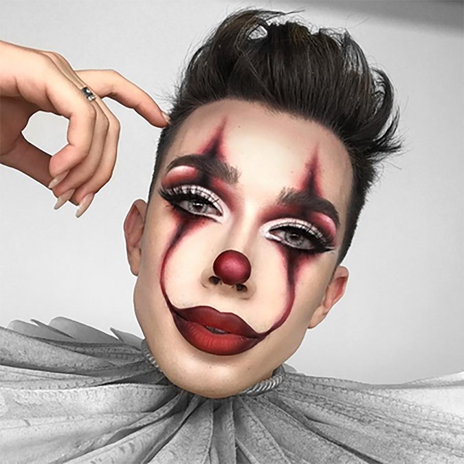 James Charles Pennywise clown makeup Halloween