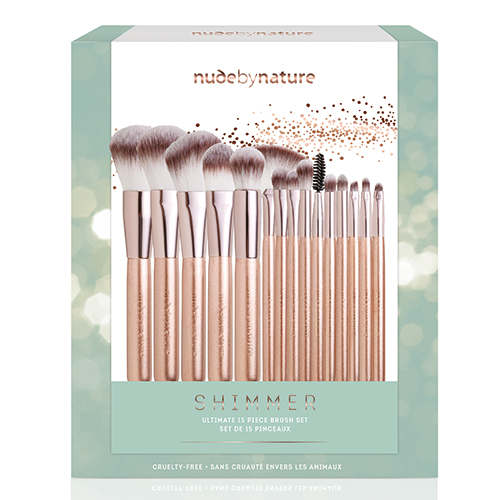 Nude by Nature SHIMMER Ultimate 15 Piece Brush Set Review BEAUTY/crew