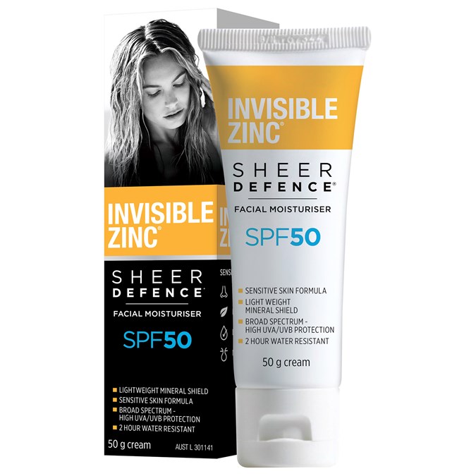 Best-Sunscreens-Invisible Zinc Sheer Defence Tinted Moisturiser SPF 50