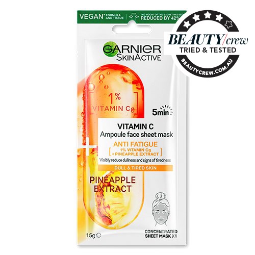 Garnier Vitamin C Anti Fatigue Ampoule Face Sheet Mask