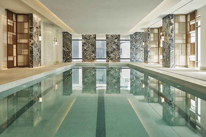 The indoor pool at The Spa at the Four Seasons Hotel