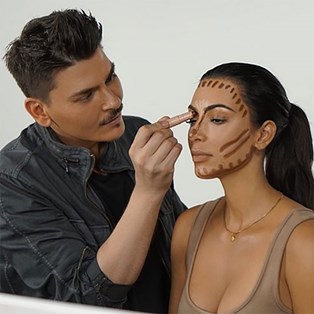Kim Kardashian KKW Beauty makeup routine