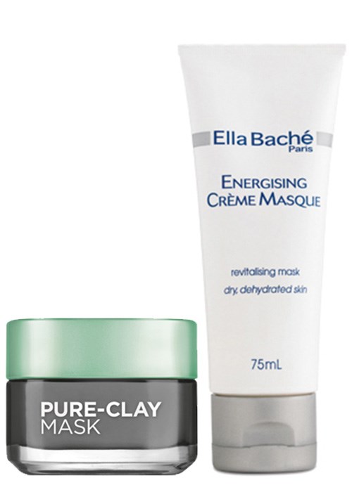 L’Oréal Paris Pure-Clay Mask Detox & Brighten and Ella Bache Energising Creme Masque