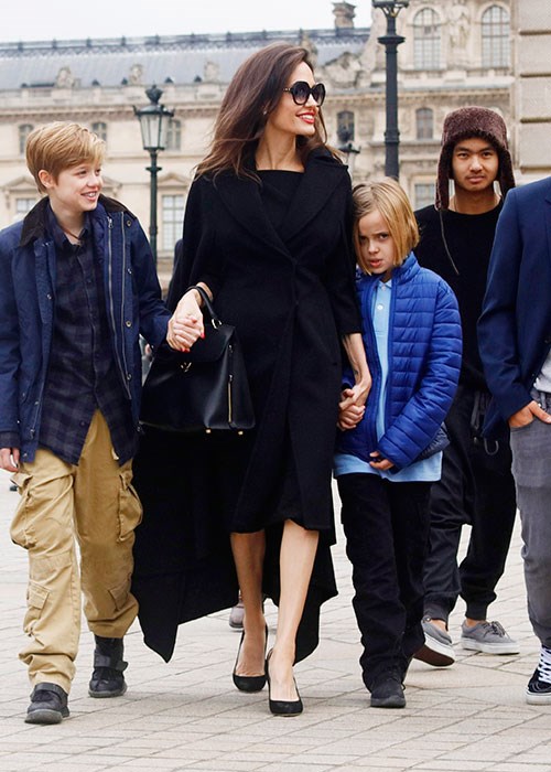 Angelina Jolie and children