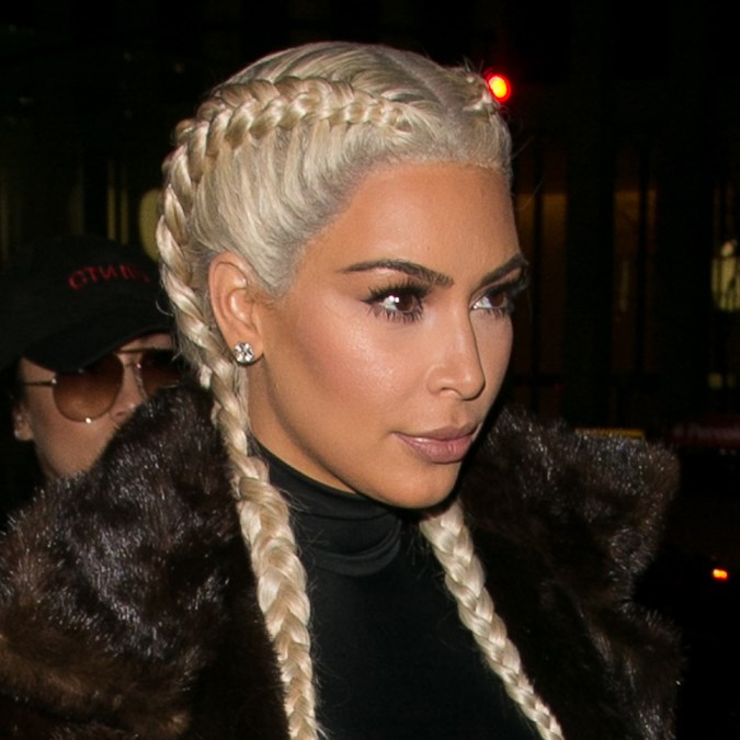 Kim Kardashian braids