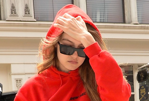 Gigi Hadid black sunglasses