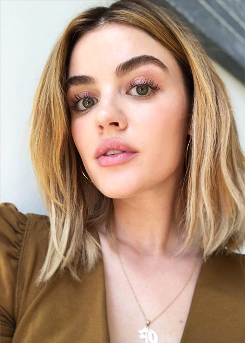 Lucy Hale's brow transformation