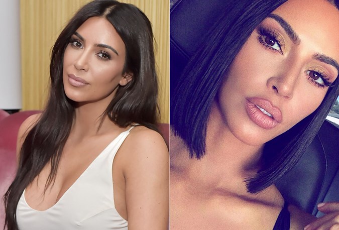 Kim Kardashian Hair transformation 2018