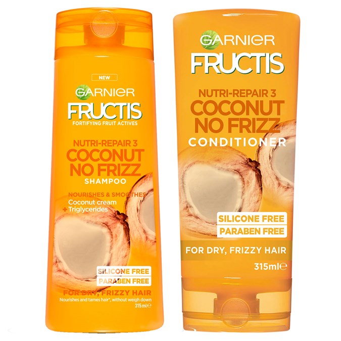 Garnier Fructis Coconut No Frizz Shampoo and Conditioner