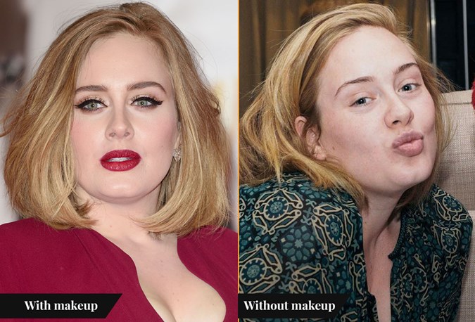 Celebs Without Makeup Photos - Adele