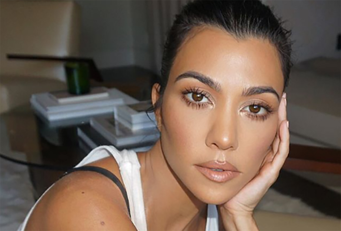 kourtney kardashian face routine