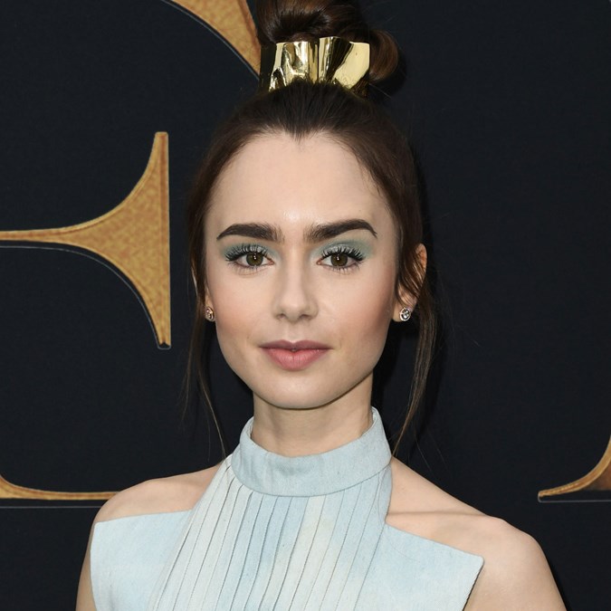 Lily Collins 60s celebrity trends