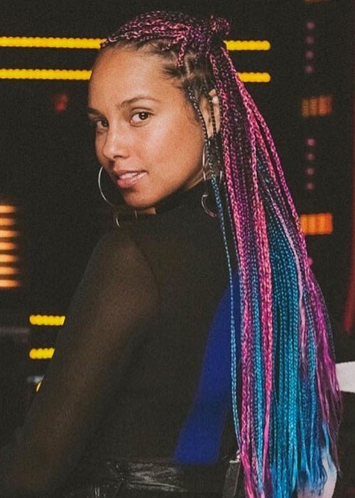 Rainbow Hair Alicia Keys