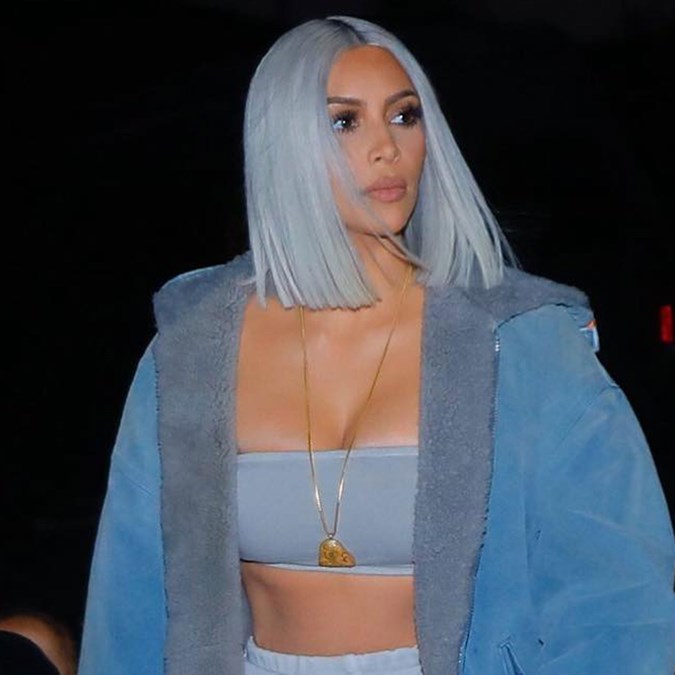 Blue Hair Colour Ideas - Kim Kardashian