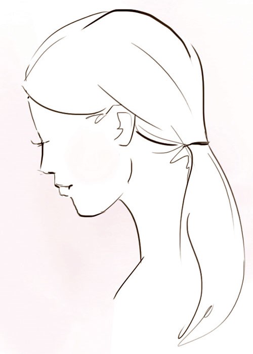 Low ponytail