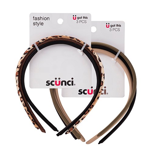 Scunci Hair Accessories Headbands Slim 3pc