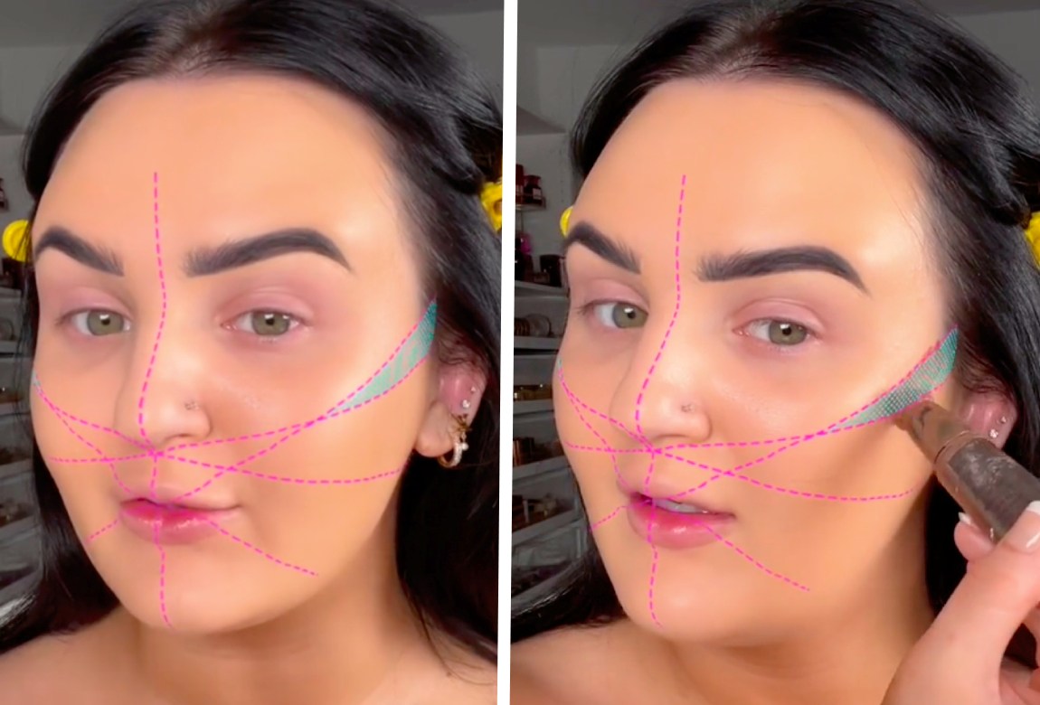 This TikTok Cheek Contour Filter Will Help You Fake A Facelift BEAUTY/crew