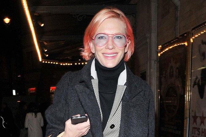 Cate Blanchett shows off pink hair