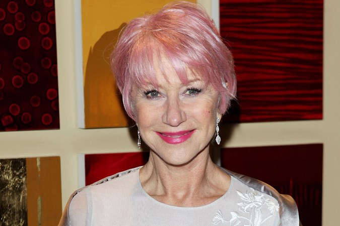 Dame Helen Mirren's pink pixie cut from 2013