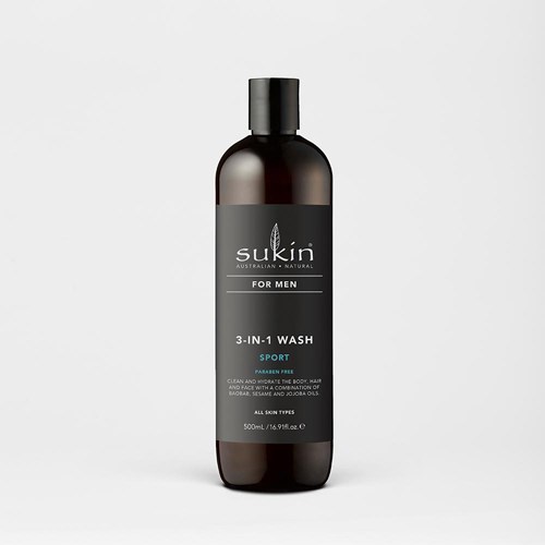 Sukin Naturals 3-in-1 Wash Sport For Men