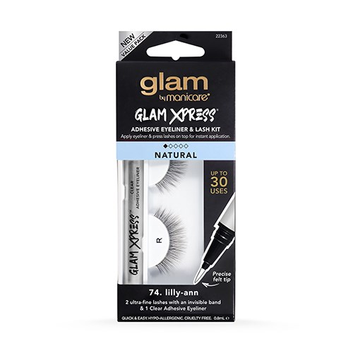 Glam By Manicare® 74. Lilly-Ann Glam Xpress Clear Adhesive Eyeliner & Lash Kit