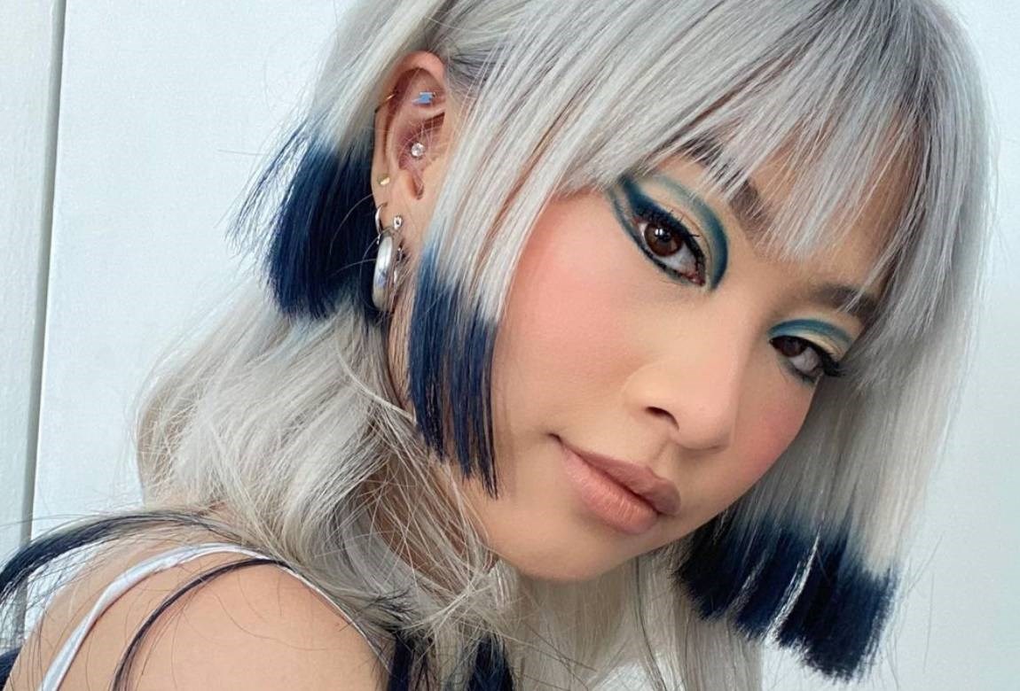 Why green bangs with blue hair are the latest trend in hair color - wide 11