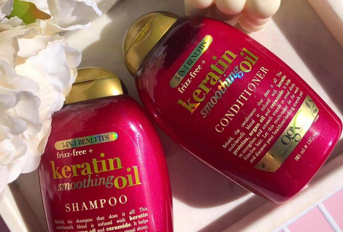 Expert Reviews: OGX 5 in 1 Benefits + Frizz Free Keratin Smoothing Oil Shampoo & Conditioner