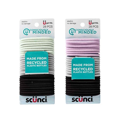 Scunci Hair Accessories Elastics Consciously Minded 28pc