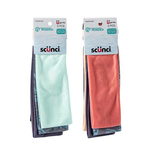Scunci Hair Accessories Headwraps Consciously Minded 5pc