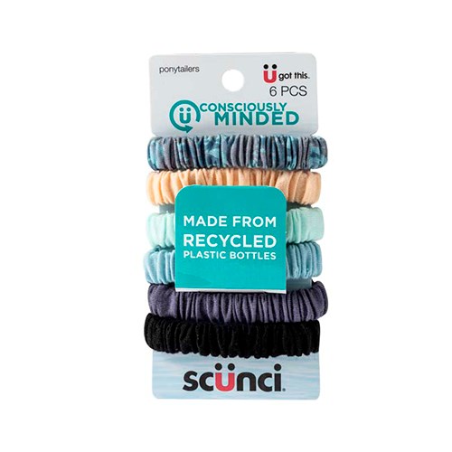 Scunci Hair Accessories Ponytailers Consciously Minded 6pc