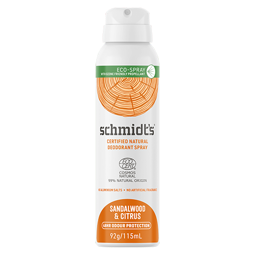 Schmidt's Certified Natural Deodorant Spray Sandalwood & Citrus
