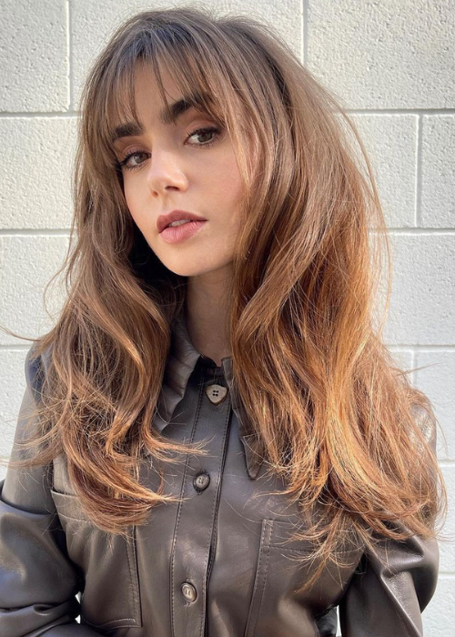 Lily Collins Swears Her Fringe Changed The Way Her Hair Reacts To Humidity  | BEAUTY/crew