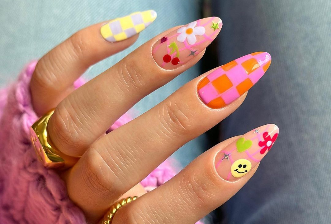 LV & Purple Matte Nails by SUGA  Cute acrylic nail designs, Lilac nails,  Glue on nails
