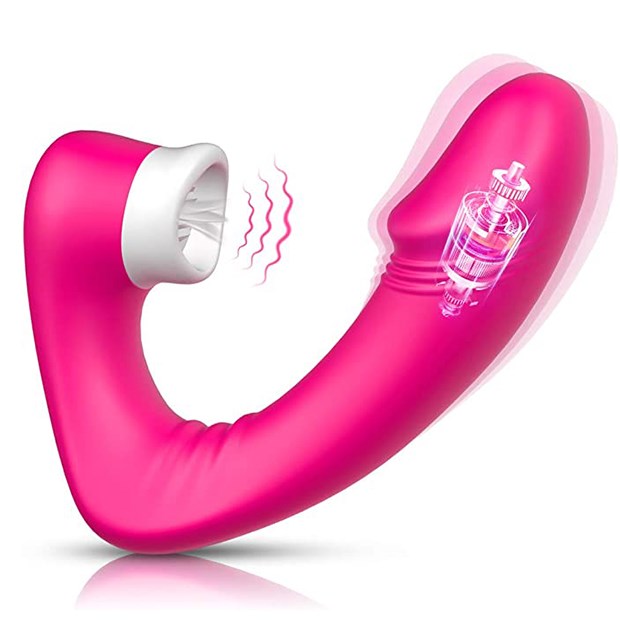 Adorime Vibrating G-spot Clitoris Licking Vibrator