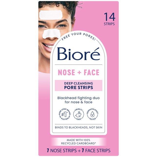 Bioré Nose + Face Deep Cleansing Pore Strips 