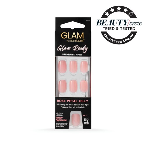 GLAM by Manicare® Glam Ready Pre-Glued Nails - Rose Petal Jelly